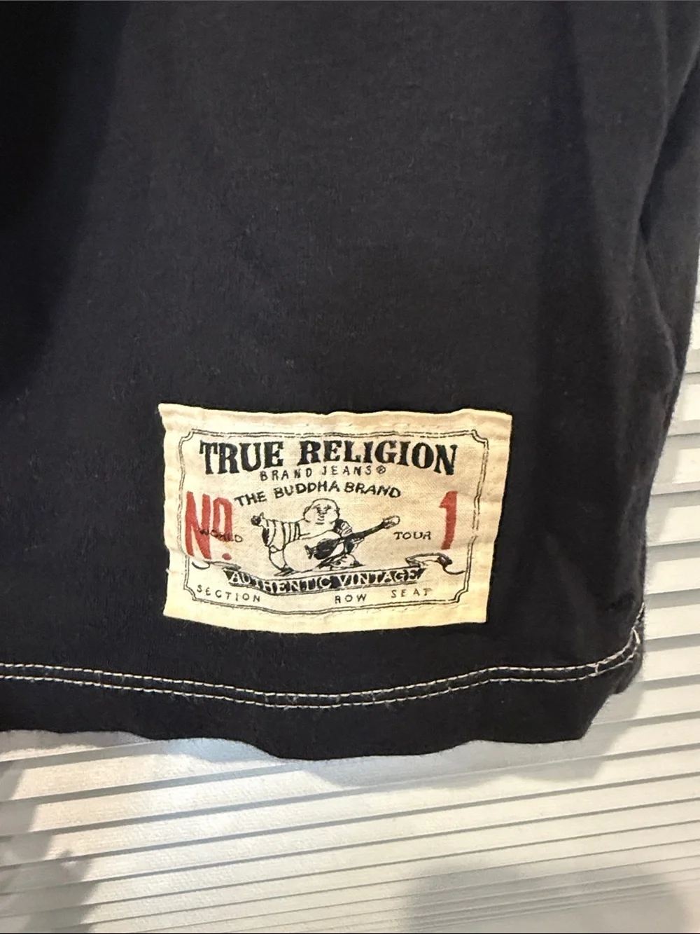 True Religion Black to Gray Gradient 'Ridin Dirty' Graphic Tee